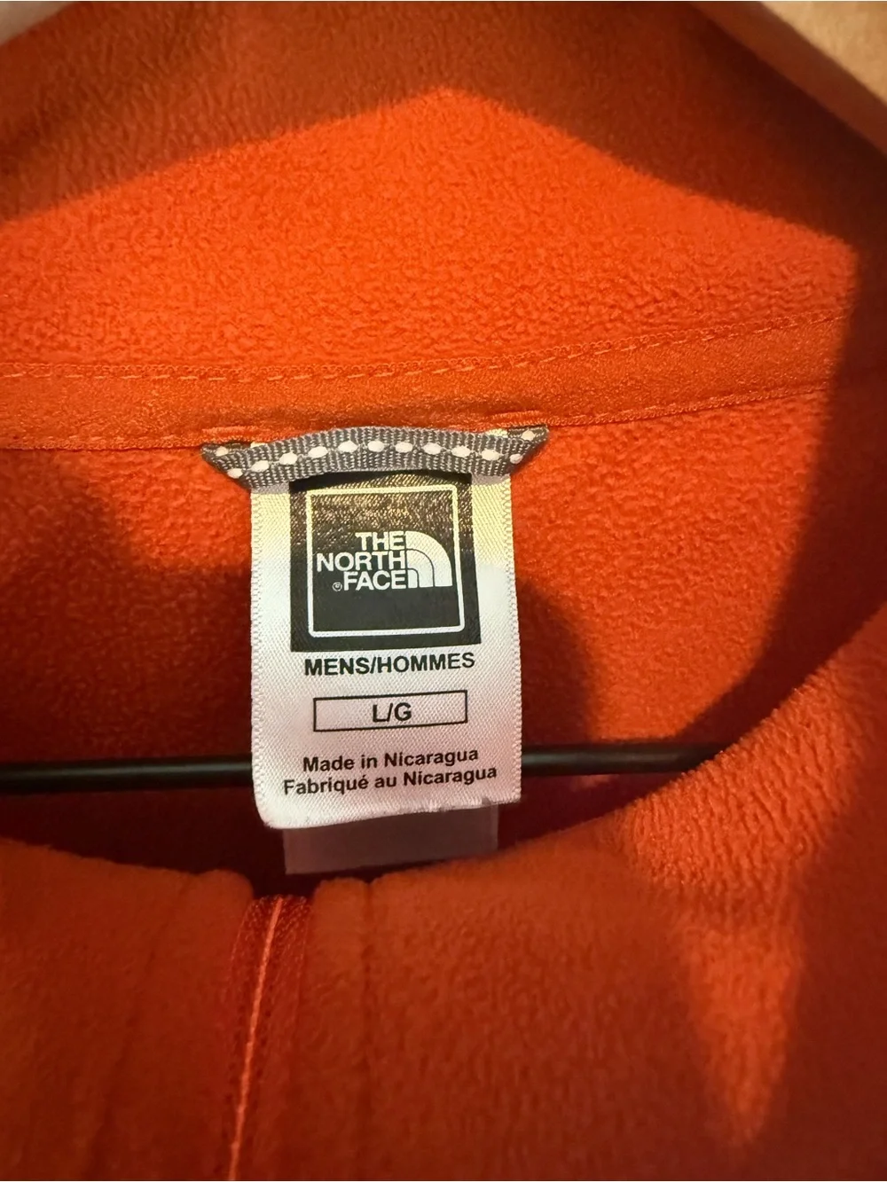 The North Face TKA 100 Fleece Pullover Men’s L Orange 1/4 Zip Outdoor